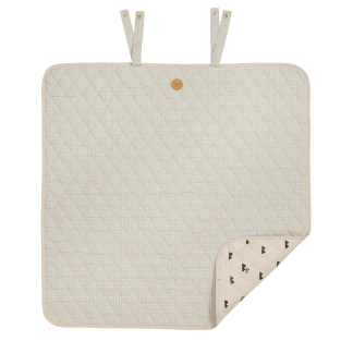Grey cross changing blanket